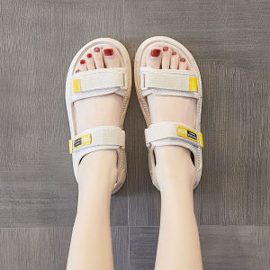 Wide Foot plus Size Womens Sandals Summer Large Size 41 Soft Bottom 42 Anti-Slip Magic Tape Sports Slippers Pregnant Womens Swollen Feet Slippers