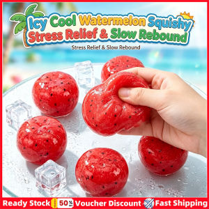 [Youyue] Slushy Watermelon Squishy Fruit Slush Stress Ball Realistic Fake Mashed Potato Skin Soft Filled Squeeze Toy School Officfor Anxiety Relief