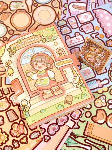 MONLEYTA | DIY Childrens Handmade Costume Change Toy Book For Girls And Boys Luxury 3D Mechanism Sticker Package Traditional Princess Dress-Up