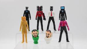 Bandai | Skibidi Toilet Man Camera Man Figure TV Man Speaker Man Model Cameraman Action Figures Decorations PVC Doll Toy Collectible