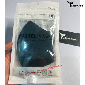 [Hàng Chuẩn] Khẩu Trang Đen 3D PASTEL MASK Vải Kháng Khuẩn Chống Bụi Mịn Nội Địa Nhật Bản