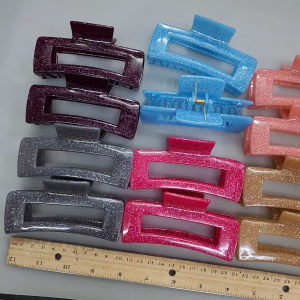 [12 PCS] JEPIT KOREA KOTAK GLITTER 606S SALON KOREA JEPITAN RAMBUT KOTAK JUMBO