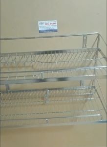 Kệ chén treo 2 tầng inox đặc 304 cao cấp ( ĐỦ SIZE)
