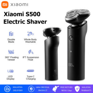 Xiaomi Mijia Electric Shaver S500 S100 Beard Shaving Machine for Men LED Display Type C USB Rechargeable Beard Trimmer Shaver Machine Men Rotating 3 Floating Heads