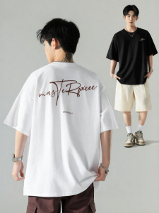 Wood soon | Letter Print Cool & Breathable T-Shirts