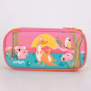 Smiggle Narrow Childrens Pencil Case Student Cartoon Stationery Storage Shape Pen Bag Australian Brand Plastic Material