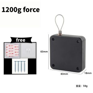 Punch-free Automatic Drawstring Door Closer 500g-1200g Tension Closing Device See Automat Door Soft Close Furniture Hardware