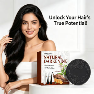 简素净 | Black Hair Shampoo Soap White Covering Restore Black Glossy Improves Light Hairs Nourishing Improve Hair Quality Darkening Soap