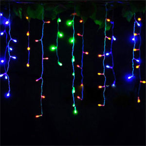 Christmas Light Outdoor Drop 0.4-0.6m LED Garland Curtain Icicle String light Garden Eaves Wedding Party Decoration 110V 220V