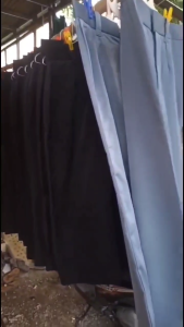 Rok Span Hitam Katun Twist Premium Belah Samping Belah Tengah & Rempel