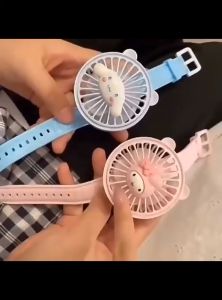 USB MINI FAN KIPAS ANGIN MINI PORTABEL MODEL JAM TANGAN CINNAMOROLL KUROMI MELODY POMPOMPURIN LOTSO HELLO KITTY