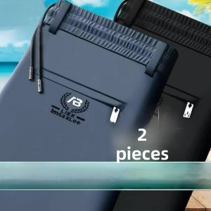 Mens Summer Thin Loose Large Size Straight Leg Ice Silk Long Pants Quick Dry Air Conditioning Sports Casual Trousers