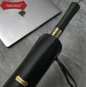 LORDWEY & Parachase 120cm Big Long Umbrella Men Business Double Layer Windprooof Umbrella Rain Women Leather Cover Golf Umbrella Outdoor
