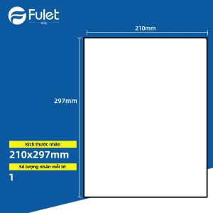 100 Tờ Giấy Dán Nhãn A4 Mờ Dùng Cho Máy In Laser & Inkjet 210x297mm Keo Dán Nhiệt Vĩnh Cửu Lớp Lót Giấy Glassine Trắng