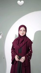 JAMEELA ABAYA SET BAHAN Crinkle mix bordir DRESS CANTIK ELEGAN TERBARU UNTUK LEBARAN + KONDANGAN