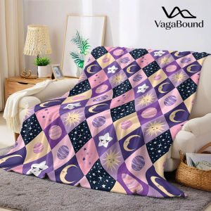 BILIBILI | Space Checker Flannel Blanket Warm Soft Halloween Christmas Decorative Couch Warm Cozy All-Season Gift