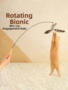 7o | Interactive Feather Teaser Toy Cat Stick