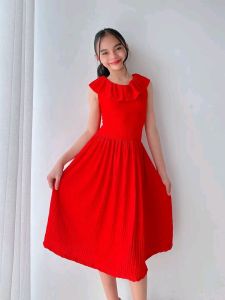 AFS LUNA KNEELENGHT CASUAL  ELEGANT SUMMER  DRESS FOR KIDS  7-10 years old [KHY]