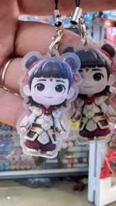 Móc Khóa NATRA - NGAO BÍNH MA ĐỒNG NÁO HẢI siêu CUTE Móc khóa Acrylic Dây Treo Điện Thoại