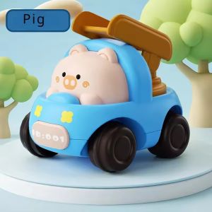4Pcs set Baby Car Toy Montessori Boy Inertial Cars 0-3 years old Baby Educational Gift Pull Back Vehicles Toy