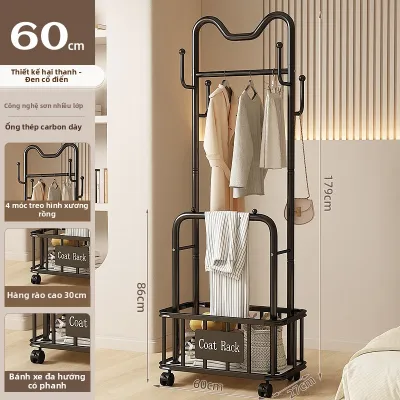 HAOMEIJIA | Giá Treo Áo Di Động Bên Cạnh Giường Thanh Đôi Dễ Dàng