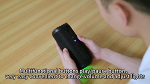 Rockmia EBS-613 ใหม่ 12 วัตต์แบบพกพา RGB ลําโพงบลูทูธ 5.3 กล่องเบสทรงพลังสีสันสดใสไฟ LED ผ้าตาข่าย 2000MAH กลางแจ้งกันน้ํา