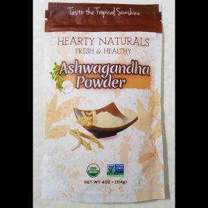 Bột nhân sâm hữu cơ Taste the Tropical Sunshine HEARTY NATURALS FRESH & HEALTHY Ashwagandha Powder 114g của Mỹ