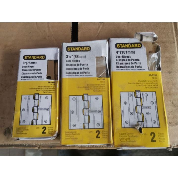 standard brass plated loose pin 3x3 3.5x3.5 4x4 Stanley door hinges