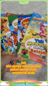 Paket 10 dan 6 Buku Warna dan Belajar Anak Motif Hewan Binatang Buas Jinak Peliharaan Herbivora Dinosaurus Ikan Burung