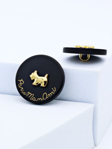 Nút Áo Nỉ Màu Đen Và Vàng Thiết Kế Dễ Thương Cho Áo Khoác Và Áo Sơ Mi Phụ Kiện Cao Cấp Nút Áo Len Cho Chó Nhỏ