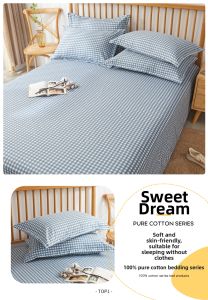AITONGNUAN | Cotton Fresh Style Dorm Bed Sheets Set