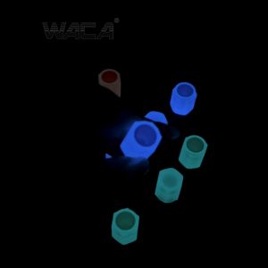 4 ชิ้น WACA ฝาปิดจุกลมเรืองแสง รุ่น Premium เพิ่มแสง ส่องสว่างวาล์วหมวกเรืองแสง วัสดุ ABS ตกแต่งล้อยาง ก้านหมวกสำหรับรถยนต์รถจักรยานยนต์ จักรยาน อุปกรณ์เสริม 210 2SA