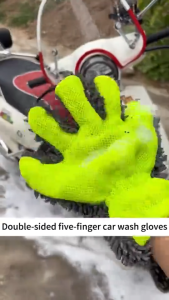 Car wash gloves Thickened double-sided microfiber waterproof household tools Cleaning Brush Detailin