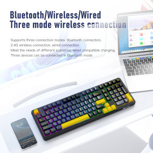 Attack Shark X98 Mechanical Keyboard 3-Mode Wireless (BT/2.4G/USB-C) Hot Swap 80% Layout | RGB Backlight | 4000mAh Gasket Mount