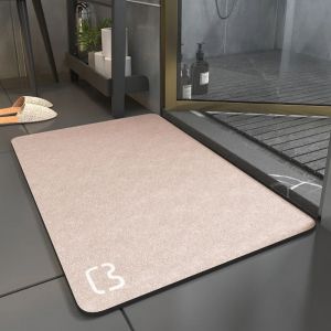 VIKAMA Bathroom Mats Worktop Mat Placemat Kitchen Drainage Mats Doormats Diatomite Mud Non-slip Absorbent Machine Washable