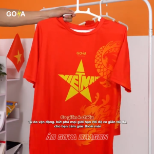 Áo thun thể thao chạy bộ nam nữ GOYA T-SHIRT DRAGON (Rồng Vàng) - Siêu nhẹ thoáng mát co giãn 4 chiều