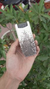 Bao Da Điện Thoại Vertu Ascent X - Ascent Ti Mẫu Rút Da Kỳ Nhông Đen Trắng