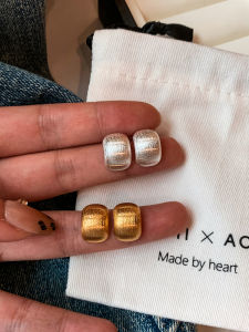 CAFFTI | Luxurious Minimalist Gold & Silver Metal Earrings