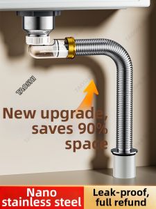 TAOSHI | Anti-Odor Drain Pipe Stainless Steel Sink Drain Kit