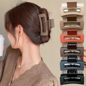 กิ๊บติดผมทรงสี่เหลี่ยมขนาดกลาง 6 ชิ้น กิ๊บติดผมรูปฉลาม เหมาะสําหรับใช้ประจําวัน เครื่องประดับผมของขวัญที่แนะนํา