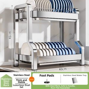 B&W | Stainless Steel Multipurpose Dish Storage Rack