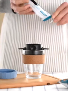 Coffee Filter Cup Stainless Steel Reusable Coffee Dripper Filter Portable Coffee Funnel Set