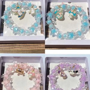 Korean version of the new girl niche cartoon bracelet small fresh childrens crystal beaded cartoon jewelry student jewelry batch