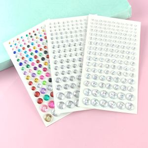 Colorful DIY Acrylic Stickers with Adhesive Back for Childrens Decoration round Shape Self-Adhesive Paper Crafts