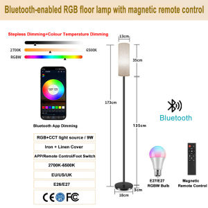 NEWSTYLE | NEWSTYLE RGBW Ambient Floor Lamp Music-synced Rhythmic Lighting Bluetooth App-controlled DIY Colourful Ambient Light for Home