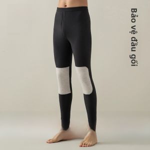 HLA | Quần ống dày lót lông cừu ấm áp cho nam mùa thu đông quần dài ống bảo vệ đầu gối hai mặt quần lót kháng khuẩn