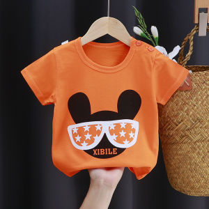 Pure Cotton Short Sleeve T-Shirt Baby Clothes for Boys And Girls Summer Half Sleeve Top Infant Toddler Three Treasures Baby