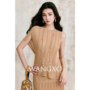 WANGXO | Bộ Áo Quây Dáng Không Đều và Chân Váy A-line