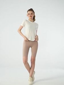 alo  Trang Phục Yoga Nữ 2024 Thể thao mới mùa hè T Áo sơ mi ngắn tay thể dục chạy bộ kích thước lớn dáng rộng nhanh khô