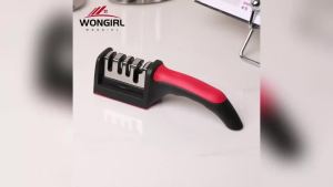 Four-stageprofessional knife sharpener featuring tungsten steel diamonds and ceramic whetstones for fast and durable sharpening